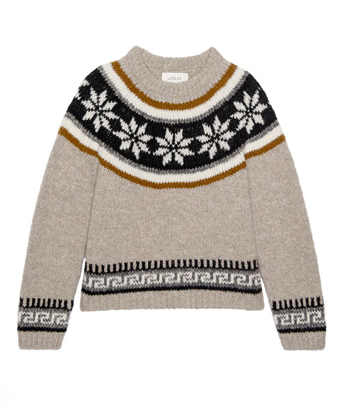 The Snowflake Fairisle Pullover - Oat